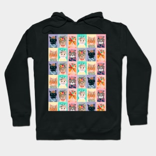 Cat Land Cute cats with flower crowns Hoodie